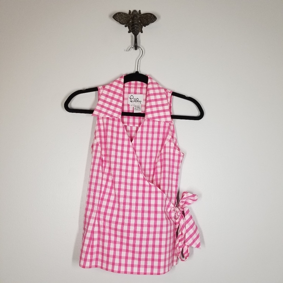Lilly Pulitzer Tops - Lilly Pulitzer | Gingham Sleeveless Wrap Top